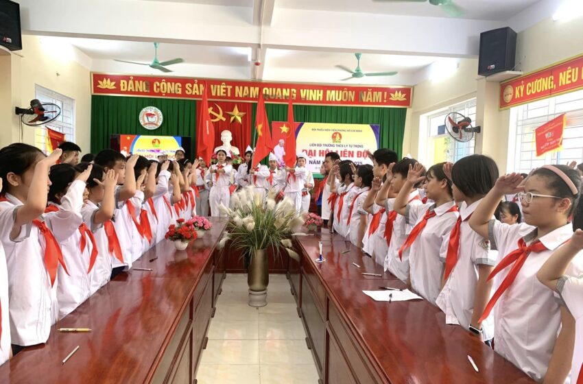  Đại hội liên đội trường THCS Lý Tự Trọng nhiệm kỳ 2024-2025.